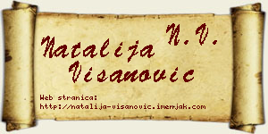 Natalija Višanović vizit kartica